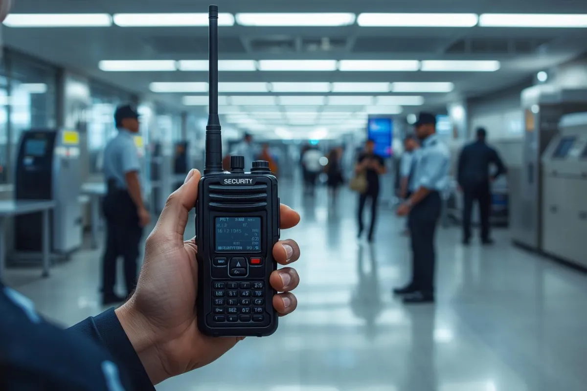 Professional walkie talkie device for security communication