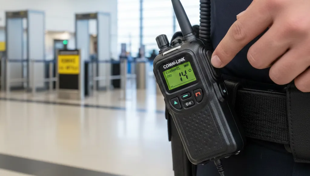 Professional walkie talkie device for security communication